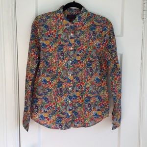 J.Crew Cotton Poplin Perfect Shirt (Liberty)